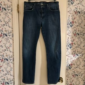 Two pair of men's jeans. Eddie Bauer, straight leg 36WX 34L.